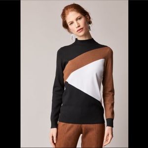 Black long sleeve geometric black sweater